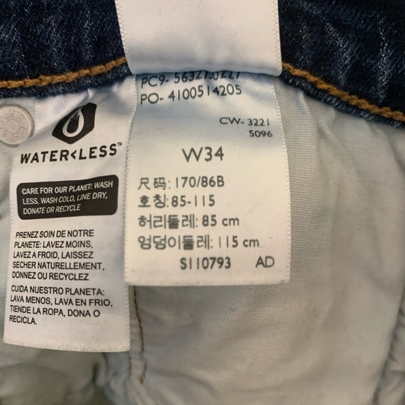 Levi’s 501 Original High Rise Dark Jean Shorts Cut Off Salsa Mood - Size 34 - Picture 13 of 15